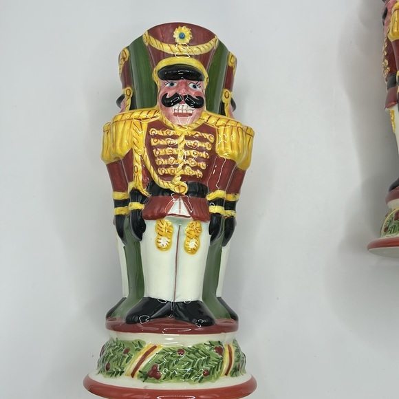 Christopher Radko Nutcracker/Soldier candle stick holder. Set of two - Picture 6 of 9